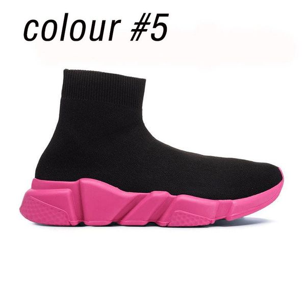 

2019 speed trainer socks shoes for mens women triple black white red casual shoes fashion designer sneakers ankle boot l14