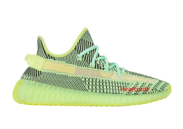 

designer shoes yeezreel non reflective black non reflective zebra green glow kanye west men womens running shoes with stockx size 5-13
