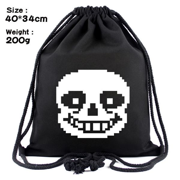 

undertale heart skull dog drawstring pocket bags 6 design fashion school canvas bag backpacks undertale sans shopping bags pouch dhl le386