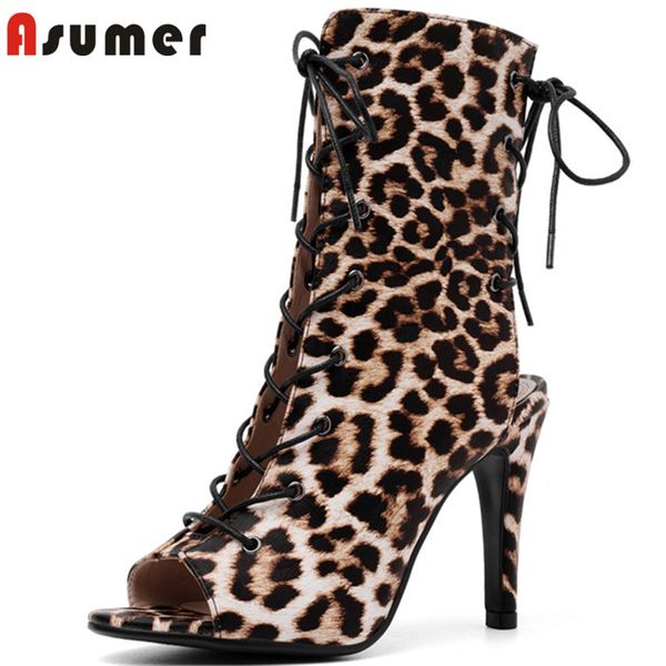 

asumer 2020 new arrival women sandals peep toe cross tied summer gladiator sandals thin high heels party shoes woman, Black