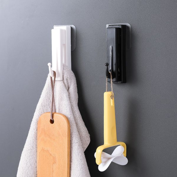 

creative new design wall mounted clip hook seamless reusable scratch wall hook multifunction bathroom small sundries towel