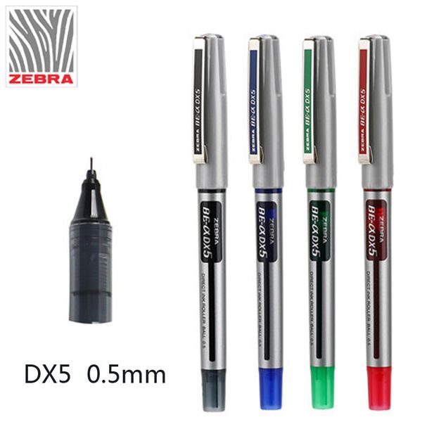 

12pcs/lot zebra gel pen straight liquid be-a dx5 large capacity 0.5mm needle head student business office writing gel pen