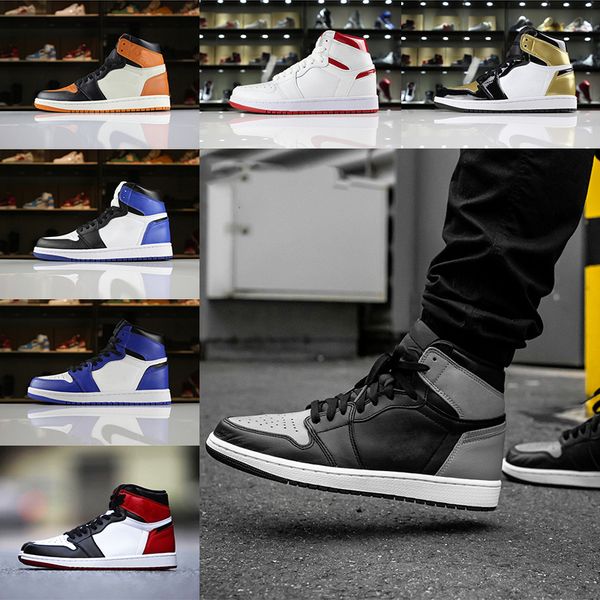 

wholesale 1 og men basketball shoes blue-moon gold black toe yellow-ochre shadow storm-blue trainers sport athletics sneakers shoes us 8-13