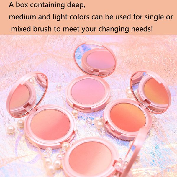 

1 pcs ombre face blush natural makeup blusher cheek face 3d contour brighten blush