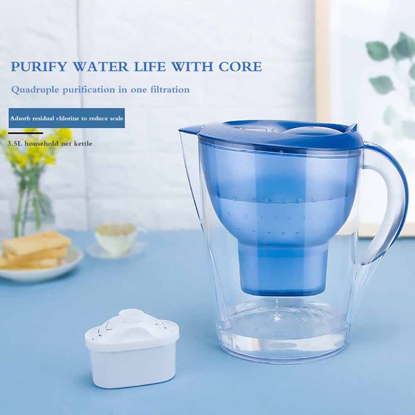 

3.5l бытовая direct net drink чайник кухонный кран водопроводной воды очиститель mini портативный угольные чашки фильтр кувшин