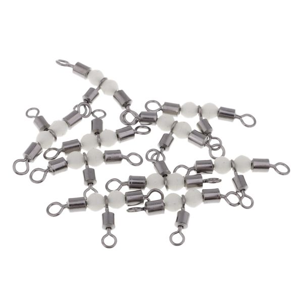 

10pcs 3 way fishing swivels with luminous bead cross line rolling t shape swivels t-turn swivel connector