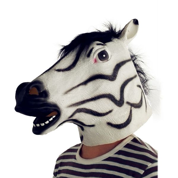 

Zebra Latex Masks Halloween Animals Cosplay Masks Party Costume Accessories