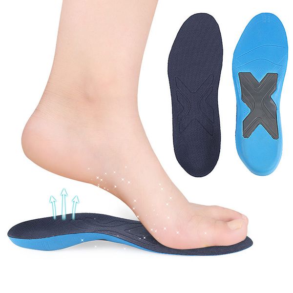 

sports orthopedic insoles insoles for shoes flat foot arch support corrector breathable running basketball shoe cushion, Black