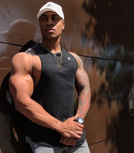 

2020 gym men' muscle sleeveless vest bodybuilding fitness sports fitness vest summer men' vest, sports, White;black