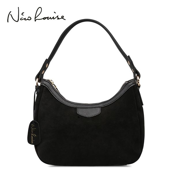 

новые женщины real замша small shoulder bag марка женский досуг cossbody hobo сумочка для леди blosa топ-ручка сумки