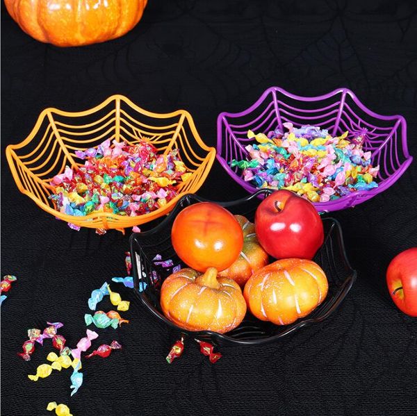 

halloween restaurant bar ktv fruit tray new spider web fruit basket decoration halloween decoration props -z109