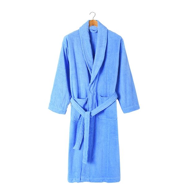 

winter bathrobe thickening warm 100% cotton bathrobe men dressing gown towel fleece bath robe male sleepwear nightgown homme, Black;brown