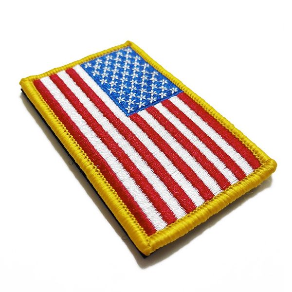 

tactical patches of usa us american flag, with hook and loop for backpacks caps hats jackets pants, military army uniform emblems, size 3.15, Black