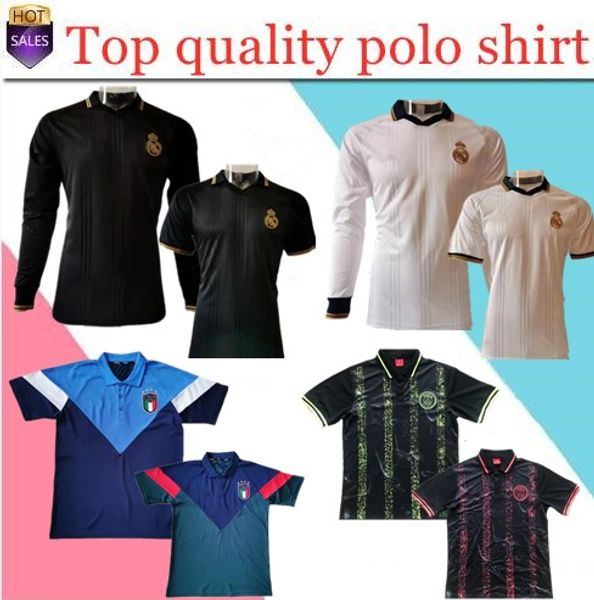 

new 19 20 real madrid football jerseys polo shirt 2019 flamengo diego shirt 2020 paris polo shirt pogba martial rashford football polo shir, Black;white