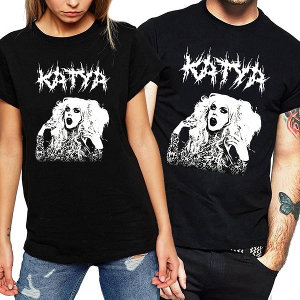 

brand fashion luxury designer men katya zamolodchikova men clothing t-shirts tees summer short sleeve shirts sxl big size, White;black