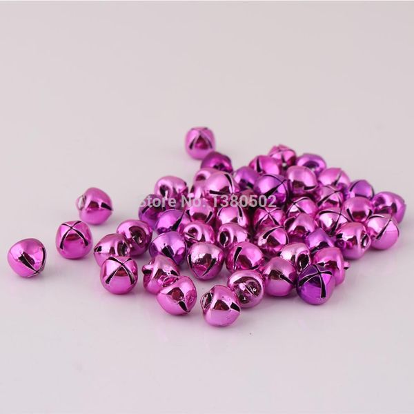 

100pcs/lot purple color metal 9mm small bell loose beads ornament jewelry making christmas accessories
