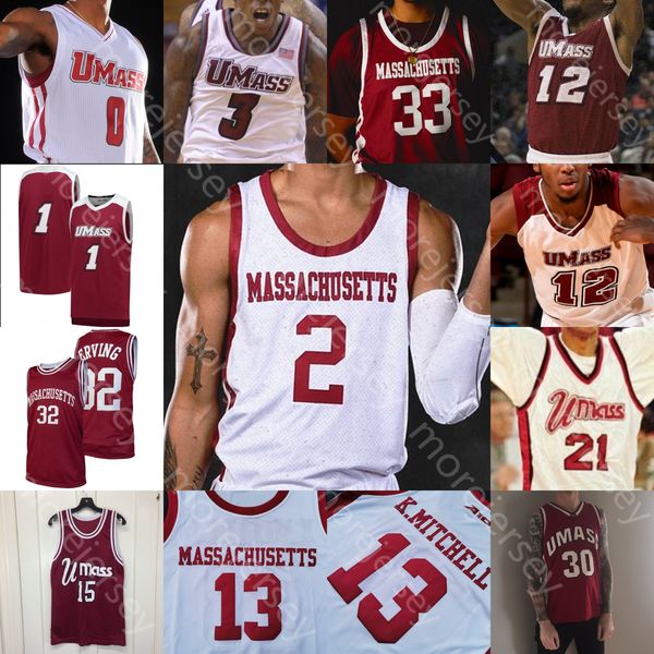 

custom umass minutemen basketball jersey ncaa college sean east tre mitchell t.mitchell t.j. weeks carl pierre samba diallo keon clergeot, Black;red