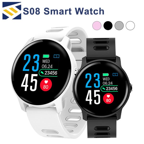 

s08 smart watch ip68 waterproof heart rate monitor smartwatch bluetooth smartwatch activity fitness tracker band