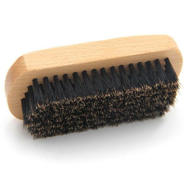 

barber wooden beard brush with pure boar bristle brush for facial hair whiskers for men grooming private label customized logo