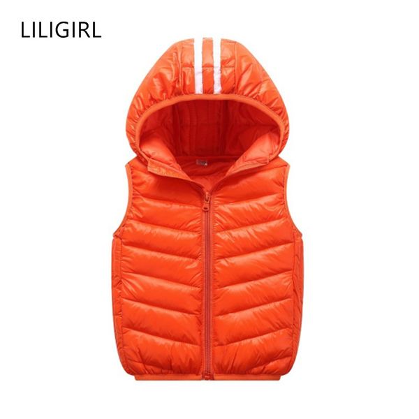 

liligirl new 2019 baby sleeveless hooded vest jacket for girls boys candy colors coat kids warm vest outwear clothing, Blue