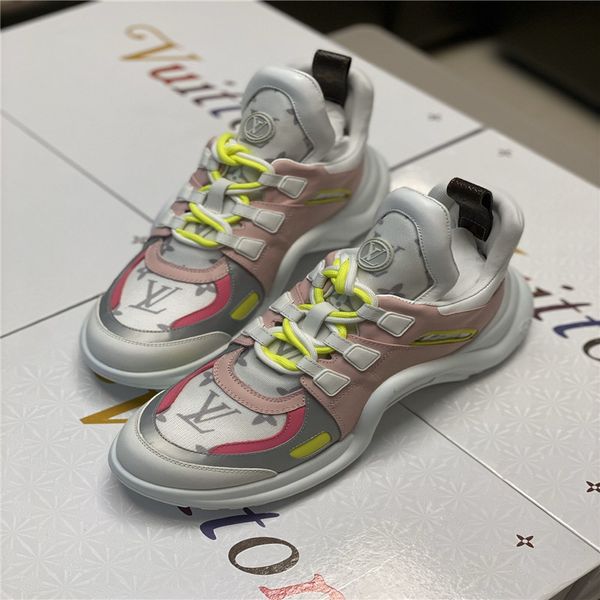 

version italian counter brand women's shoes mesh breathable sports running shoes women's shoes thick-soled fashion casual shoe 35, Black