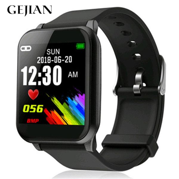 

gejian smart bracelet waterproof reloj color screen sports fitness tracker sleep heart rate monitor men women smart watch, Slivery;brown