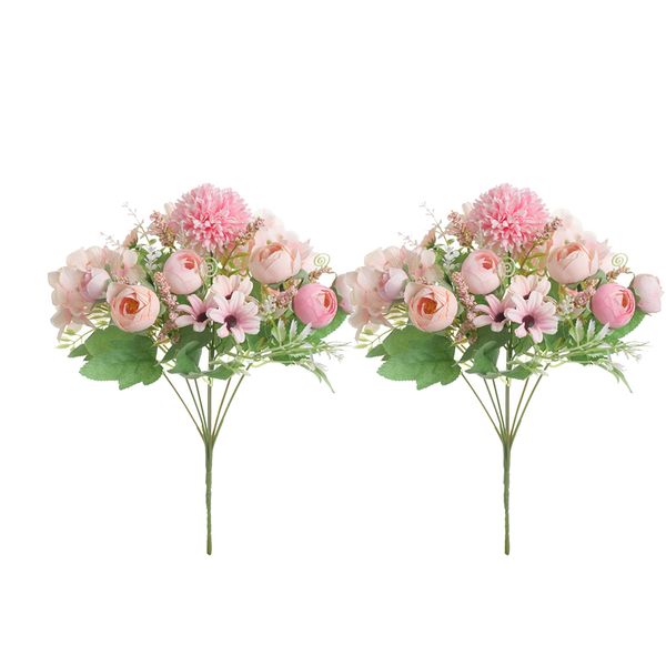 

7 bunches of artifical bracketplant hanging garland art light pink 2x