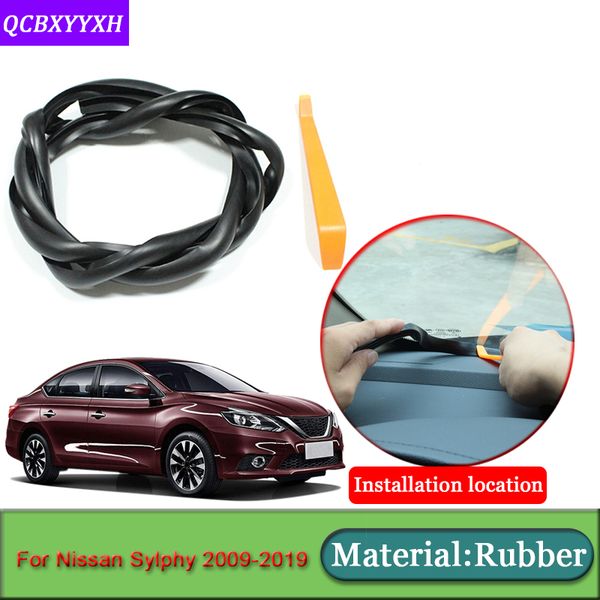 

car-styling for sylphy 2009-2019 anti-noise soundproof dustproof car dashboard windshield sealing strips auto accessories