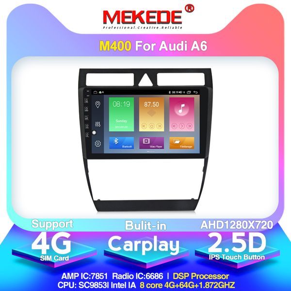 

2020 new arrivalmekede for /a6/s6/6 car multimedia player avtagnitola android 10.0 built-in carplay dsp ips 4g network car dvd