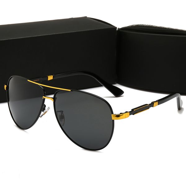

high-end retro classic designer men's sunglasses anti-uv pc metal material trend glasses with frame four-color selection with boxed kl1, White;black