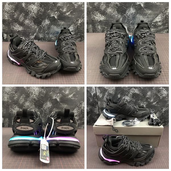 

2019 paris triple s track 3.0 led black white men women running shoes platform sports sneakers tess s. gomma track mens trainers