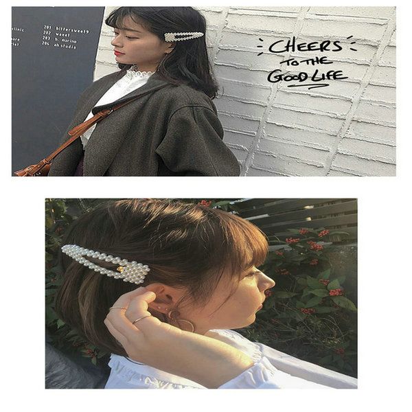 

bridal hair pins pearl barrette hairclip hairpins pearl white diamond hair clips grote parel haarspeld eksev, Black;brown