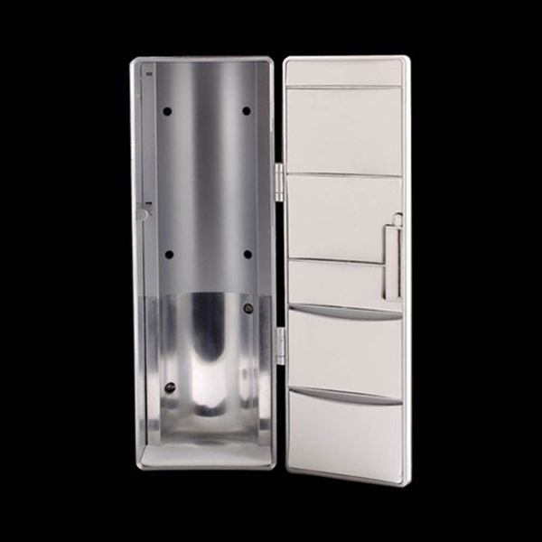 

mini usb cooler warmer fridge deskcooling beverage drink can white