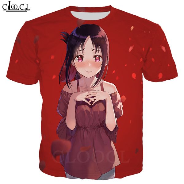 

кагуя sama love is war футболки аниме tracksuit tops fujiwara chika 3d печать мужчины женщины tshirt tee shirt homme повседневный streetwear, White;black