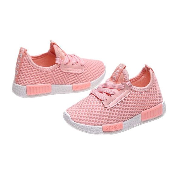 

new children's shoes 2020 spring and autumn children's sports shoes boys mesh breathable casual girls running, Black;red