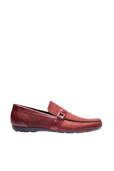 

pearl genuine leather dark burgundy men 's loafer 120130001918, Black