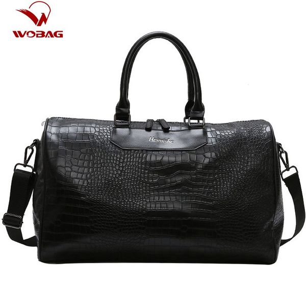 

wobag mens кожа pu сумки мужчины большие вещевой сумки большие емкости для бизнеса сумка crossbody коммуникатор ручная кладь tote