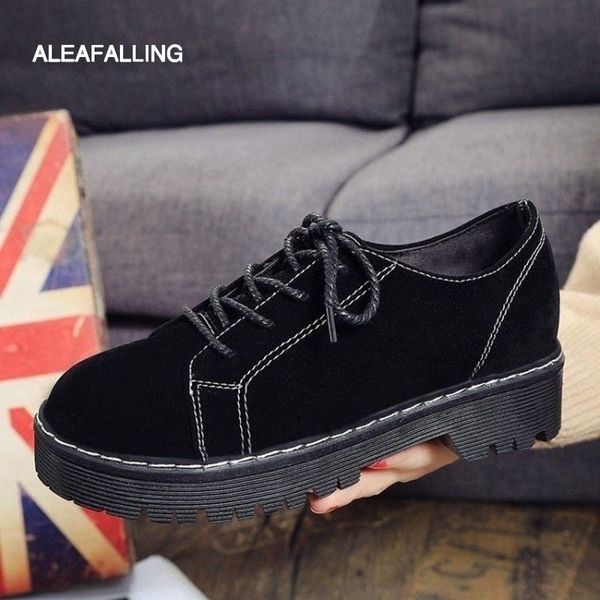 

aleafalling new arrival women fashion boots comfortable breathable casual shoes spring autumn lace-up gril ankle flats, Black