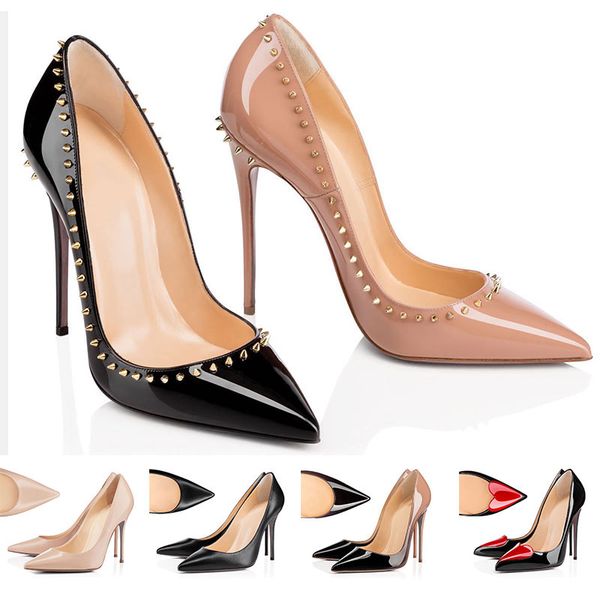

2020 Дизайнерская обувь Кроссовки So Kate Styles Высокие каблуки Красные низы Каблуки 8 10 12CM Натуральная кожа Насосы с острым носком Резиновый размер 34-42 WithBox
