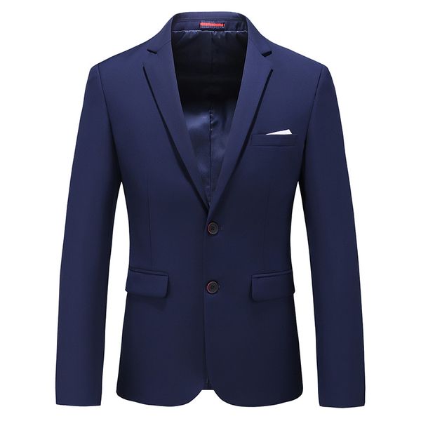

mogu 2019 new mens slim fit fashion cotton blazer suit jacket navy blue plus size m to 6xl male blazers mens coat wedding, White;black