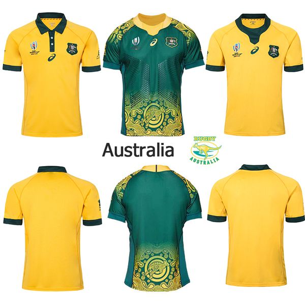 

World Cup Australia home away 2019 2020 WALLABIES Rugby jerseys Thailand quality 19 20 national team Australia Kangaroos Rugby shirt S-3XL