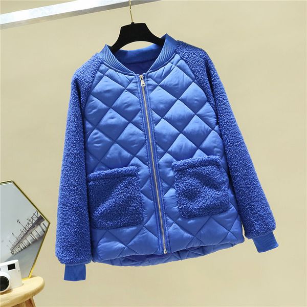 

spring jacket for women 2020 fashion coat female jackets autumn lamb fur parkas woman short coat slim women parkas warm outwear, Black