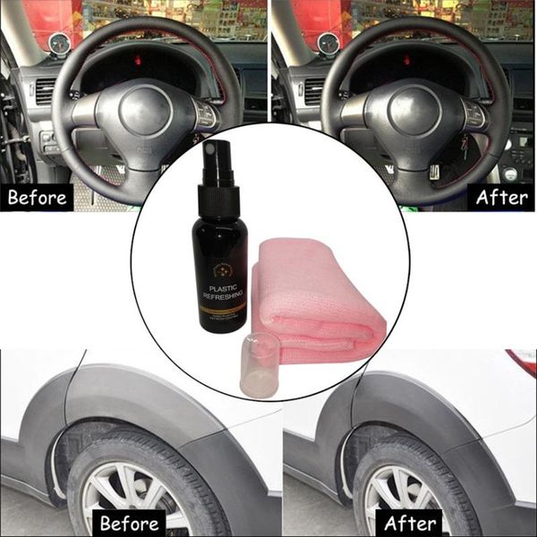 

carprie car cleaner car plastic part retreading agent auto supplies repair refurbished liquid spray fresh and odorless