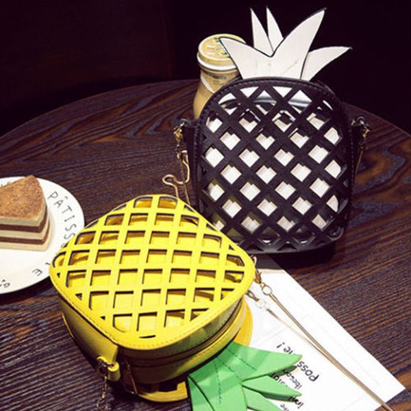 

new women girls fruit shoulder bag pineapple shape messenger bag handbag