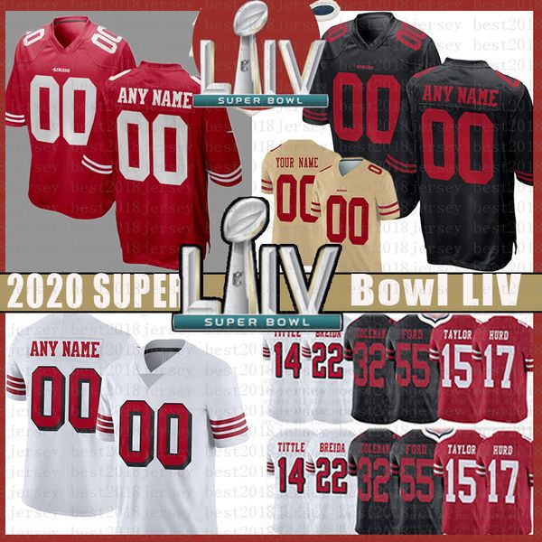 

san joe staley custom francisco jersey 49er deebo samuel raheem mostert deebo samuel ronnie lott deforest buckner ricky watters jalen hurd, Blue;black