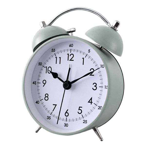 

classical retro twin bell alarm clocks non ticking sweep analog morning alarm clock for kids