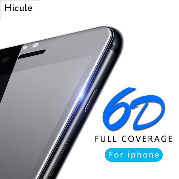 

6d 9h hd полный охват закаленного стекла для iphone 7 плюс 6s плюс 8 плюс х стеклянной пленки iphone 7 8 х протектор экрана iphone 6 7