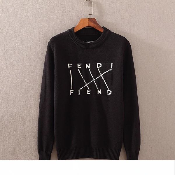 

2019 новый роскошный спортивный свитер бренд досуг бизнес шерсть флис зимний стиль высокого качества, Black