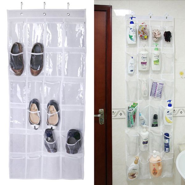 24 Pockets Space Save Hanging Bag Shoes Diy Rack Hanger Pocket Bag Shoes Diy Rack Hanger Pocket