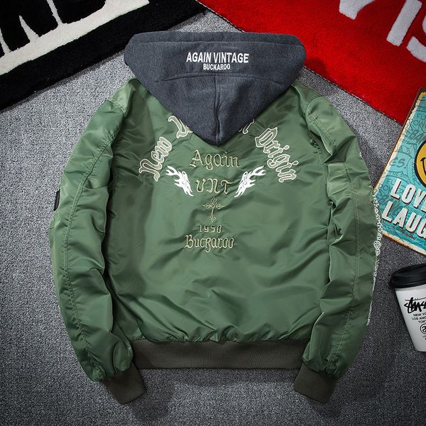 

2020 новых японской мода печатных букв бейсбол пальто женщины / мужчины lovers сыпучего длинный рукав pilot jacket, Black;brown